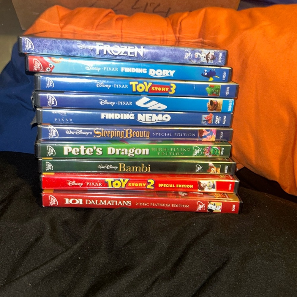 10 random Disney DVDs